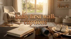 baby first walk captions