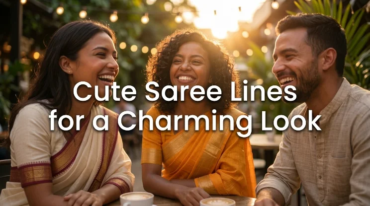 Cute Saree Lines for a Charming Look