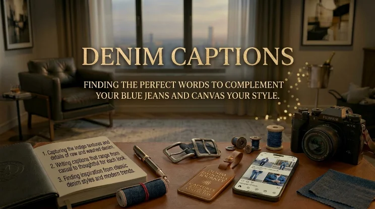 denim captions