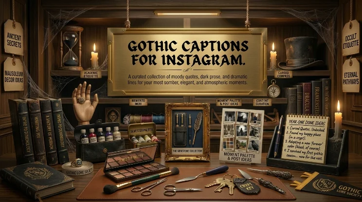 gothic captions for instagram