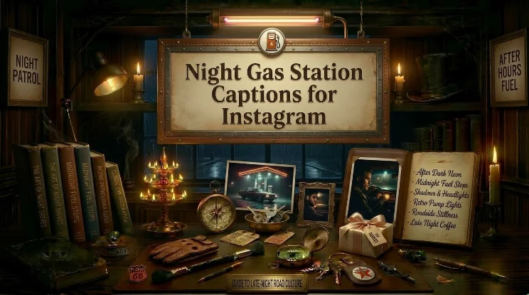 Night Gas Station Captions for Instagram