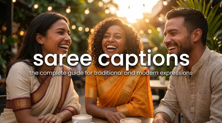 saree captions