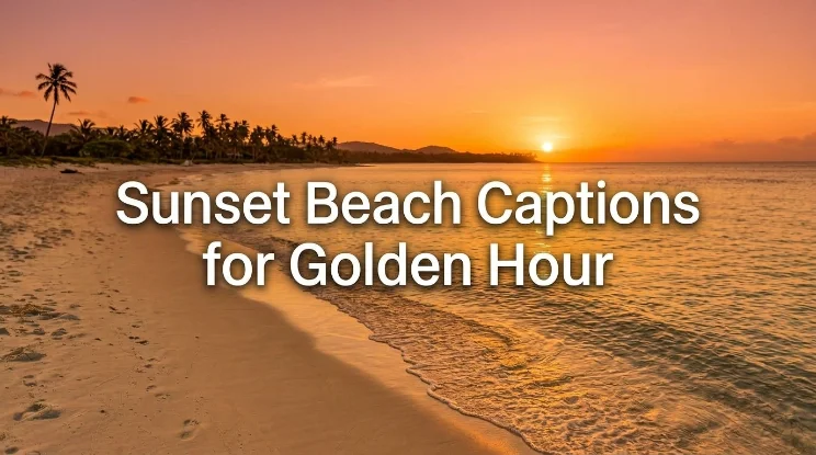 Sunset Beach Captions for Golden Hour