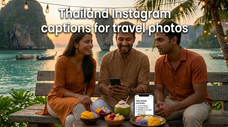Thailand Instagram captions for travel photos