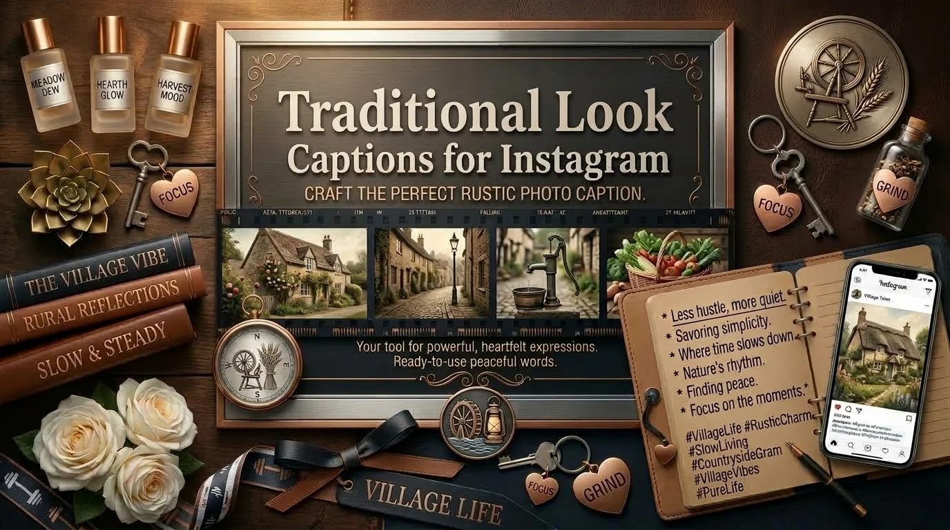 Traditional Look Captions for Instagram